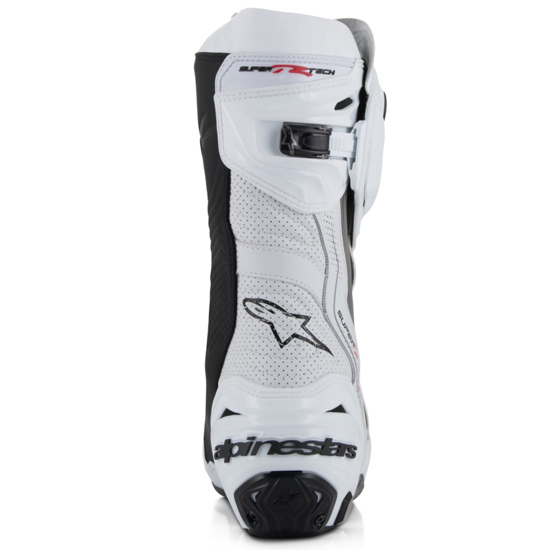 Μπότες Μοτοσικλέτας Alpinestars Supertech R με Αερισμό Λευκό-Ανοιχτό Γκρι-Μαύρο