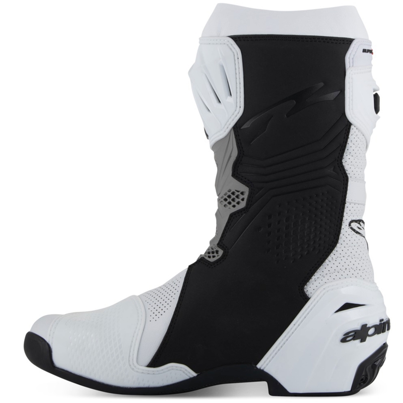 Μπότες Μοτοσικλέτας Alpinestars Supertech R με Αερισμό Λευκό-Ανοιχτό Γκρι-Μαύρο