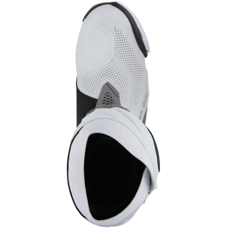 Μπότες Μοτοσικλέτας Alpinestars Supertech R με Αερισμό Λευκό-Ανοιχτό Γκρι-Μαύρο