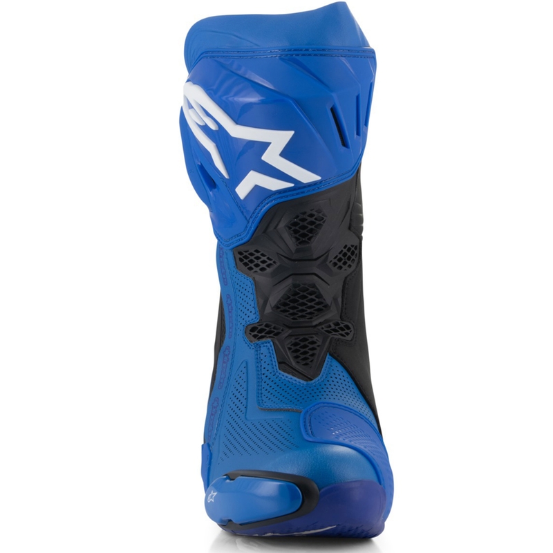 Μπότες μοτοσικλέτας Alpinestars Supertech R με αεριζόμενους αεραγωγούς, μπλε-μαύρες