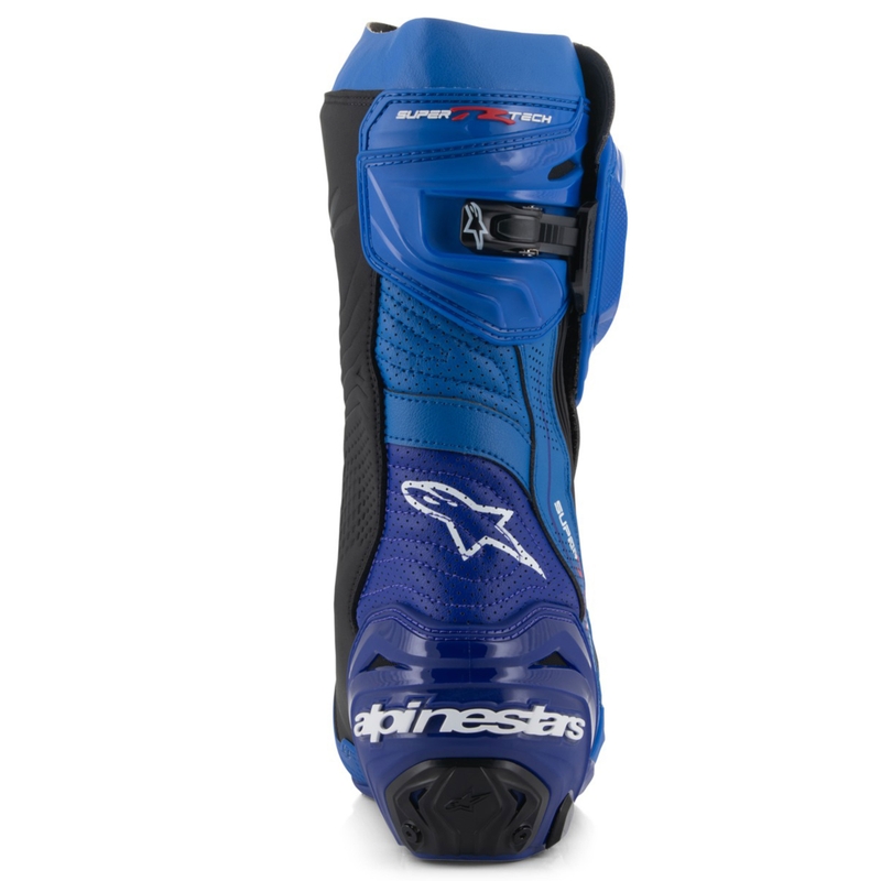 Μπότες μοτοσικλέτας Alpinestars Supertech R με αεριζόμενους αεραγωγούς, μπλε-μαύρες