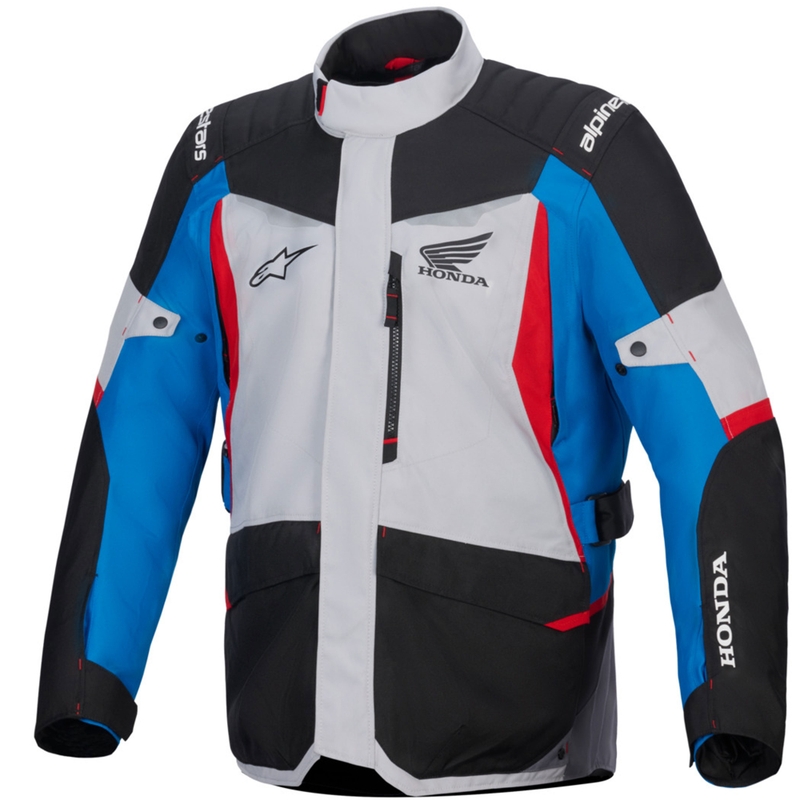 Αδιάβροχο μπουφάν μοτοσικλέτας Alpinestars ST-1 από τη συλλογή Honda γκρι-μπλε-μαύρο-κόκκινο