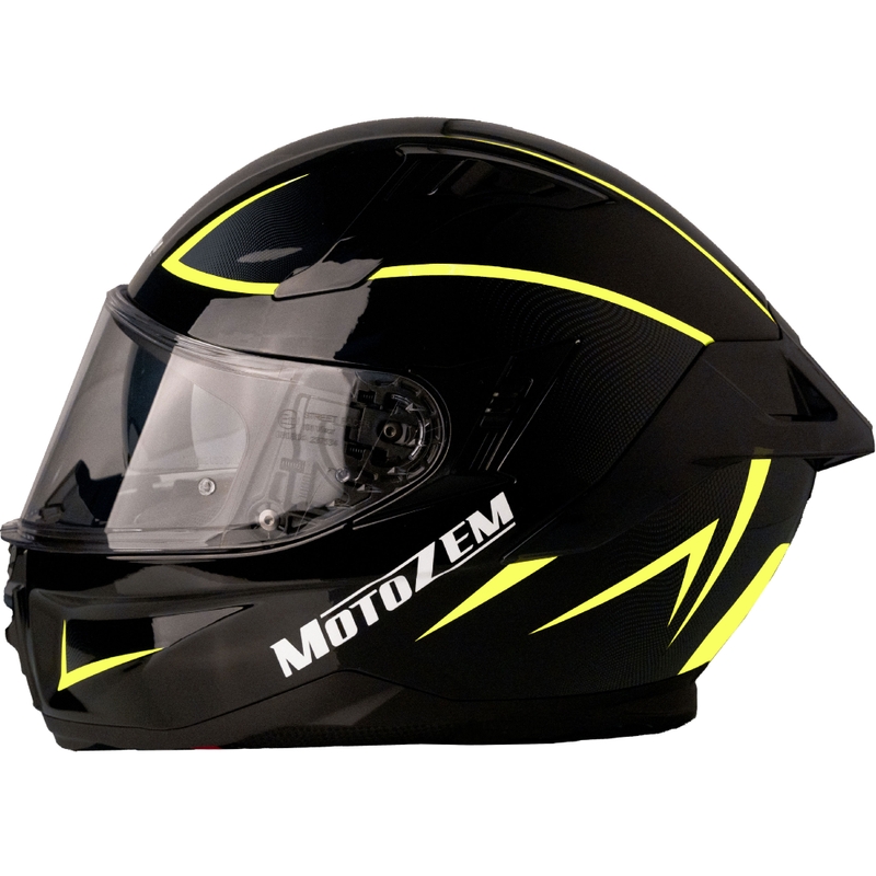 Κράνος μοτοσικλέτας MotoZem Guardian full-face μαύρο-κίτρινο - II. ποιότητα