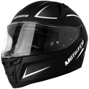 Κράνος μοτοσικλέτας MotoZem Guardian full-face ματ μαύρο-άσπρο-γκρι - II. ποιότητα