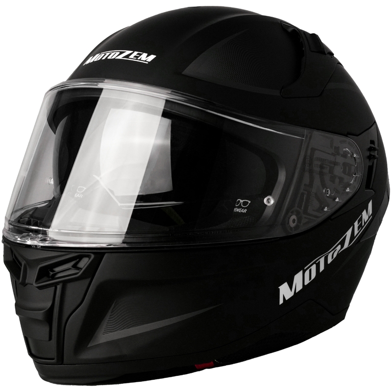 Κράνος μοτοσικλέτας Motozem Guardian full-face, ματ μαύρο - II. ποιότητα