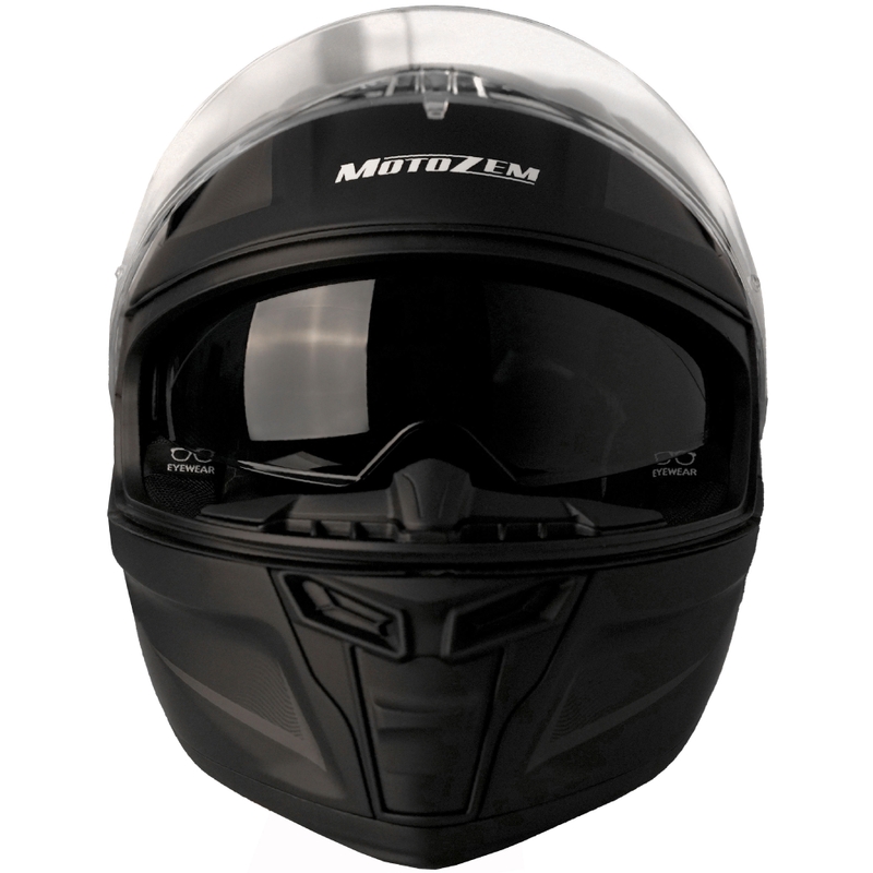 Κράνος μοτοσικλέτας Motozem Guardian full-face, ματ μαύρο - II. ποιότητα