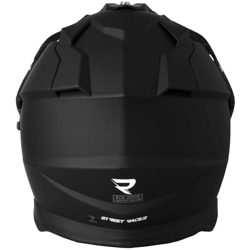 Enduro κράνος μοτοσικλέτας Street Racer Ignite μαύρο ματ - II. ποιότητα