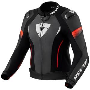 Γυναικείο Revit Xena 4 Pro Black-Fluo Red δερμάτινο μπουφάν μοτοσικλέτας