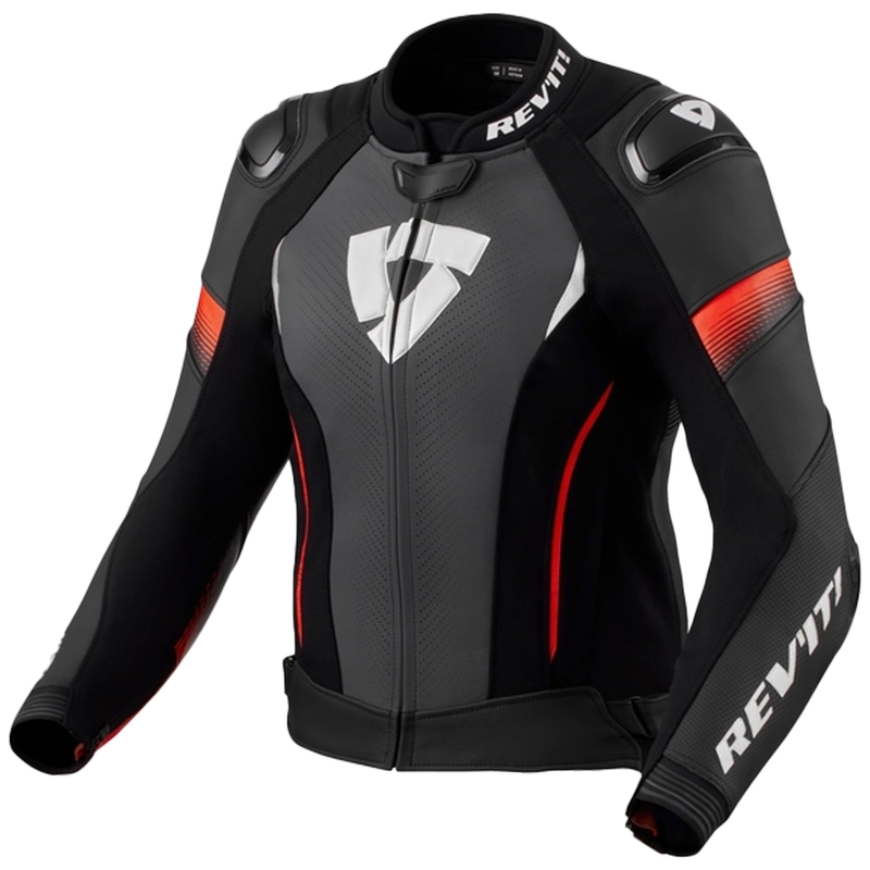 Γυναικείο Revit Xena 4 Pro Black-Fluo Red δερμάτινο μπουφάν μοτοσικλέτας