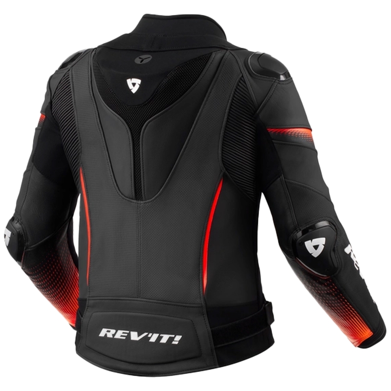 Γυναικείο Revit Xena 4 Pro Black-Fluo Red δερμάτινο μπουφάν μοτοσικλέτας