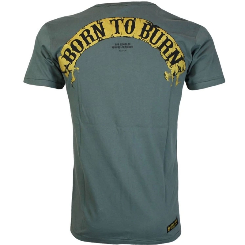 Μπλούζα Yakuza Premium Born To Burn Flying Riots Los Angeles σε λαδί χρώμα