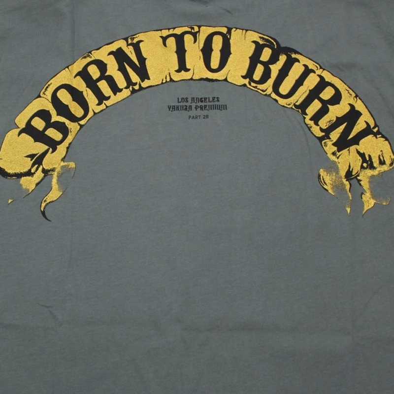 Μπλούζα Yakuza Premium Born To Burn Flying Riots Los Angeles σε λαδί χρώμα
