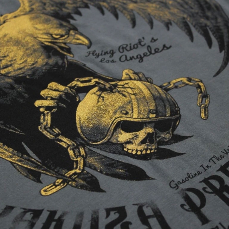 Μπλούζα Yakuza Premium Born To Burn Flying Riots Los Angeles σε λαδί χρώμα