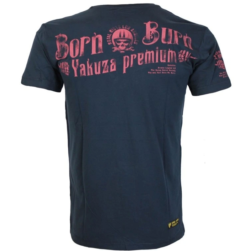 Μπλουζάκι Yakuza Premium Hell Rider - Born to Burn σκούρο μπλε