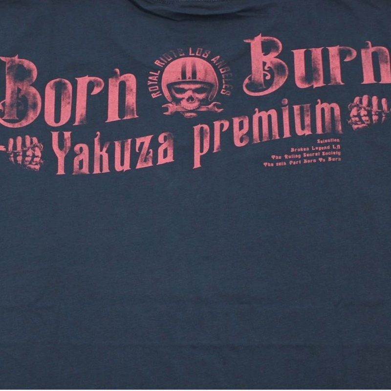 Μπλουζάκι Yakuza Premium Hell Rider - Born to Burn σκούρο μπλε