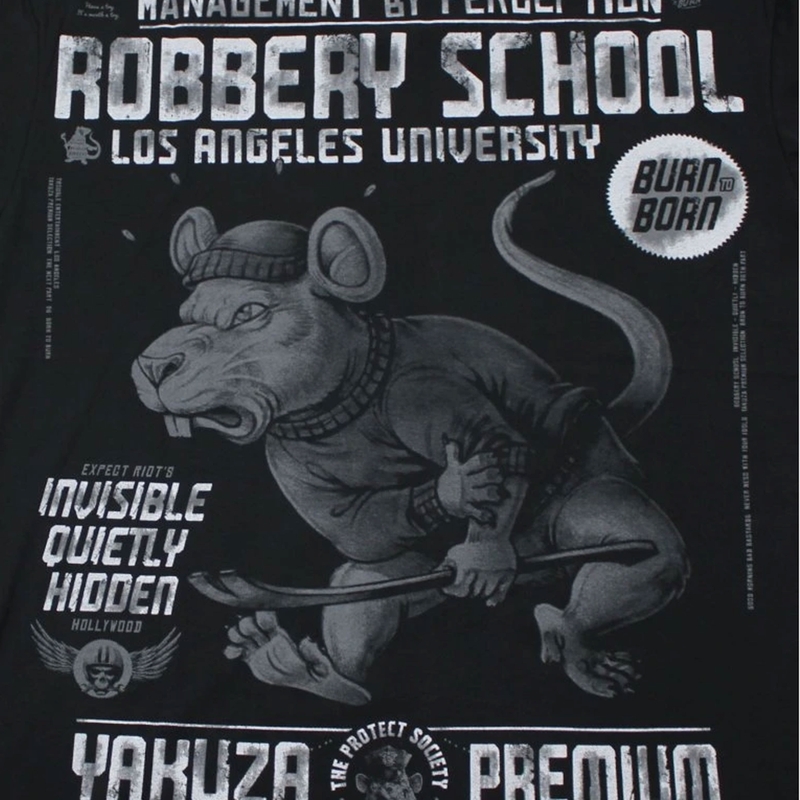 Μπλουζάκι Yakuza Premium Robbery School - Λος Άντζελες μαύρο