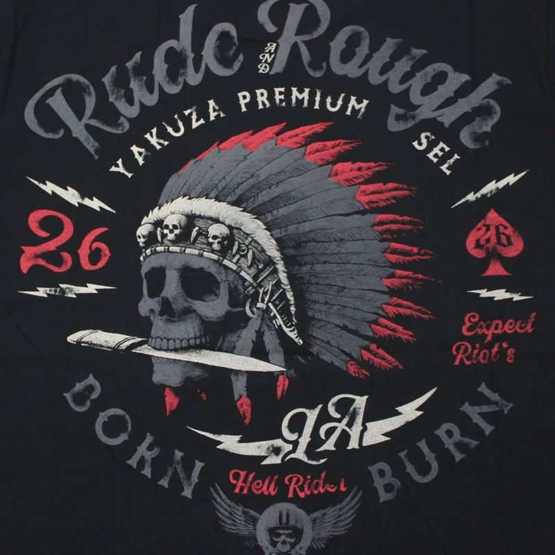 Μπλουζάκι Yakuza Premium Rude and Rough - Μαύρο Λος Άντζελες