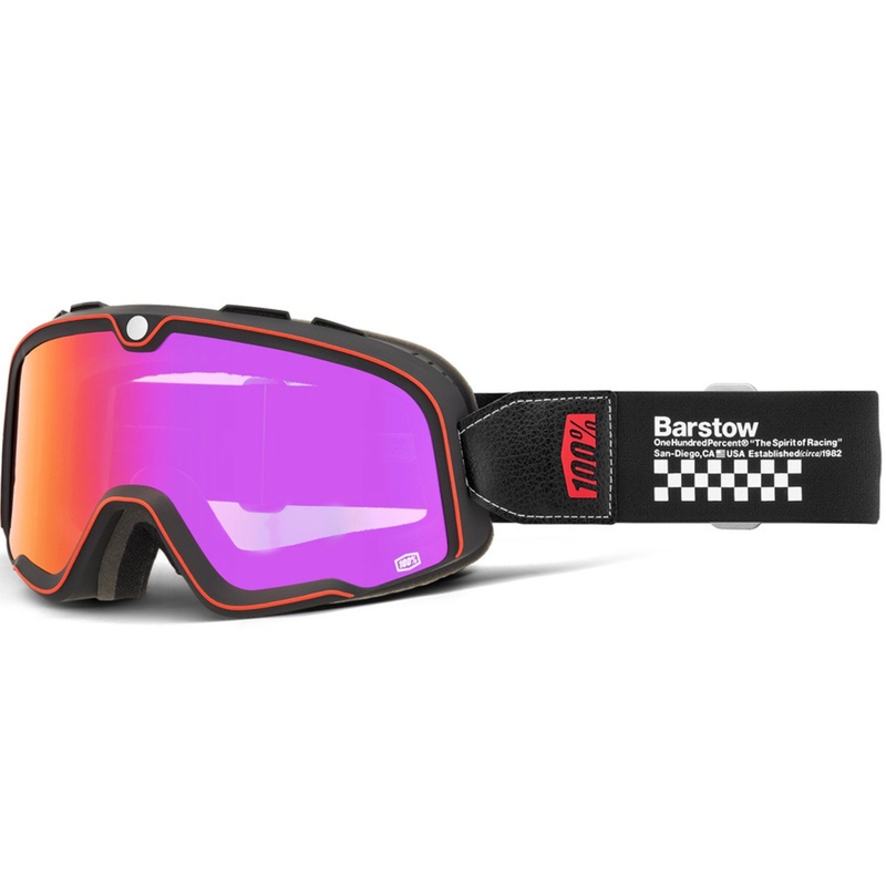 Γυαλιά motocross 100% Barstow Erban με κόκκινο πλεξιγκλάς