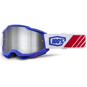 Γυαλιά motocross 100% Accuri 2 Kolby με ασημί πλεξιγκλάς