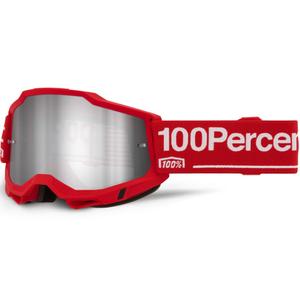 Γυαλιά motocross 100% Accuri 2 Wolg με ασημί πλεξιγκλάς