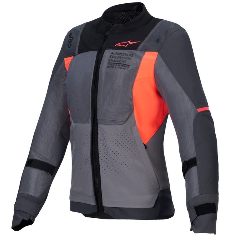 Γυναικείο μπουφάν μοτοσικλέτας Alpinestars Stella ST-2 Air σε γκρι-σκούρο γκρι-φλουοραλί χρώμα