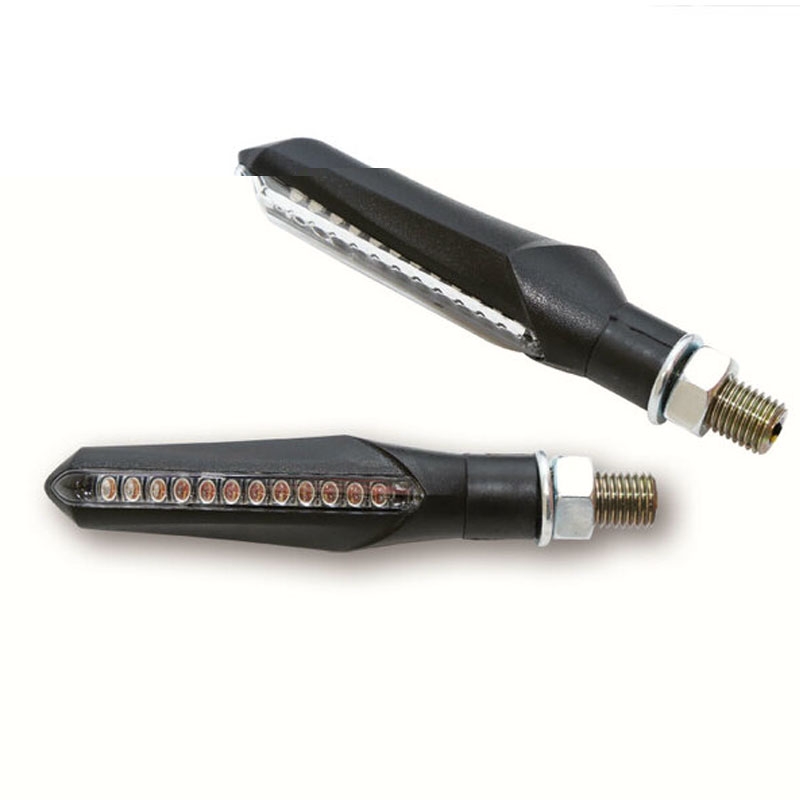 Φλας μοτοσικλέτας Highsider Smart Run LED σε μαύρο χρώμα