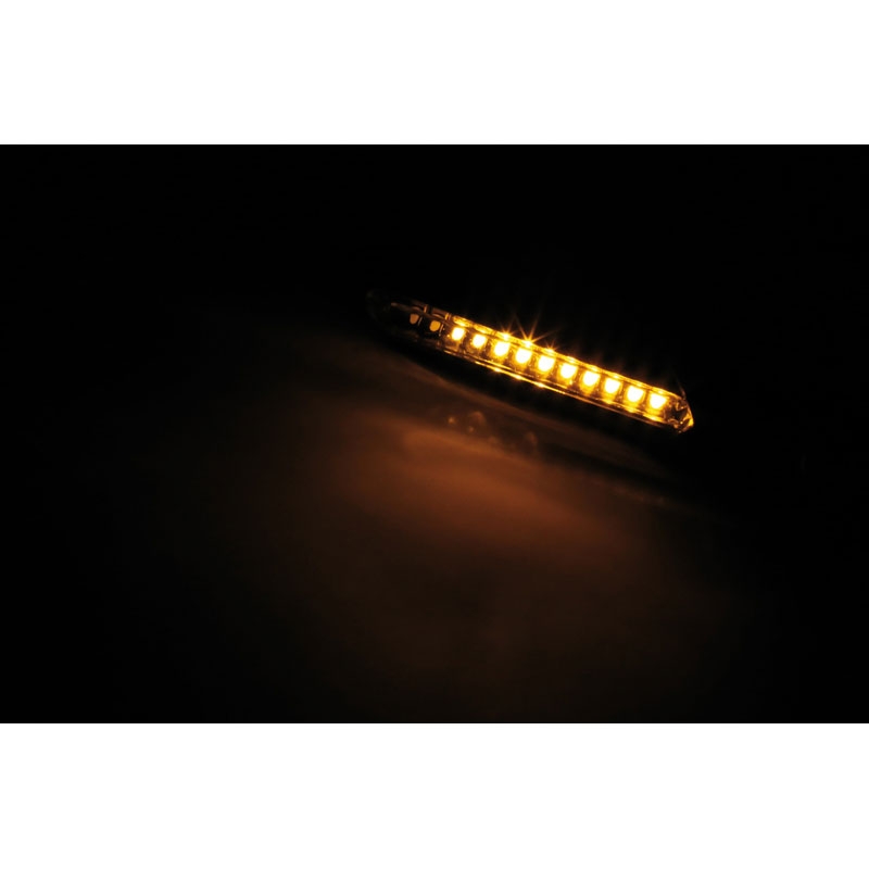 Φλας μοτοσικλέτας Highsider Smart Run LED σε μαύρο χρώμα