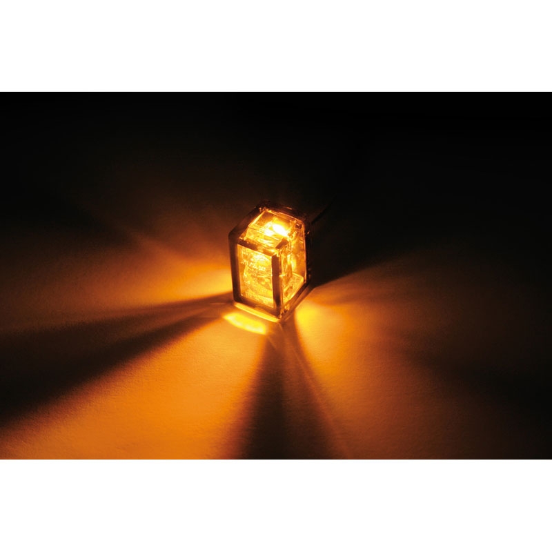 Φλας μοτοσικλέτας Highsider Smart Micro Cube-V LED σε γκρι χρώμα