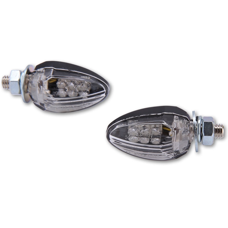 Φλας μοτοσικλέτας Highsider Smart Drop LED σε μαύρο χρώμα