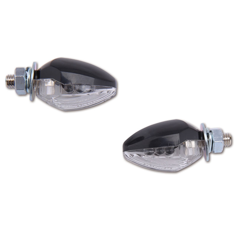 Φλας μοτοσικλέτας Highsider Smart Drop LED σε μαύρο χρώμα