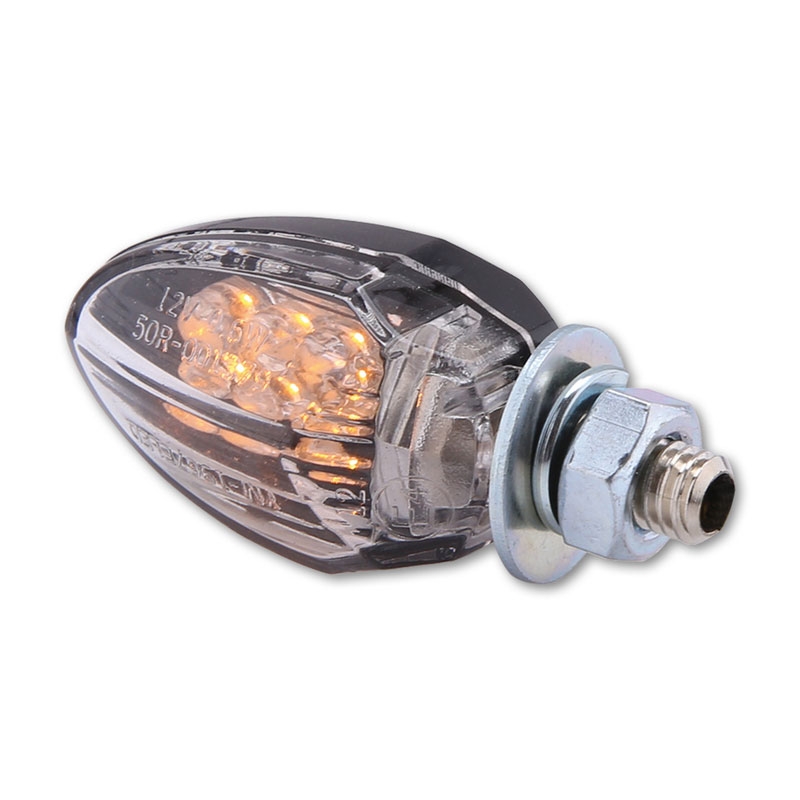 Φλας μοτοσικλέτας Highsider Smart Drop LED σε μαύρο χρώμα