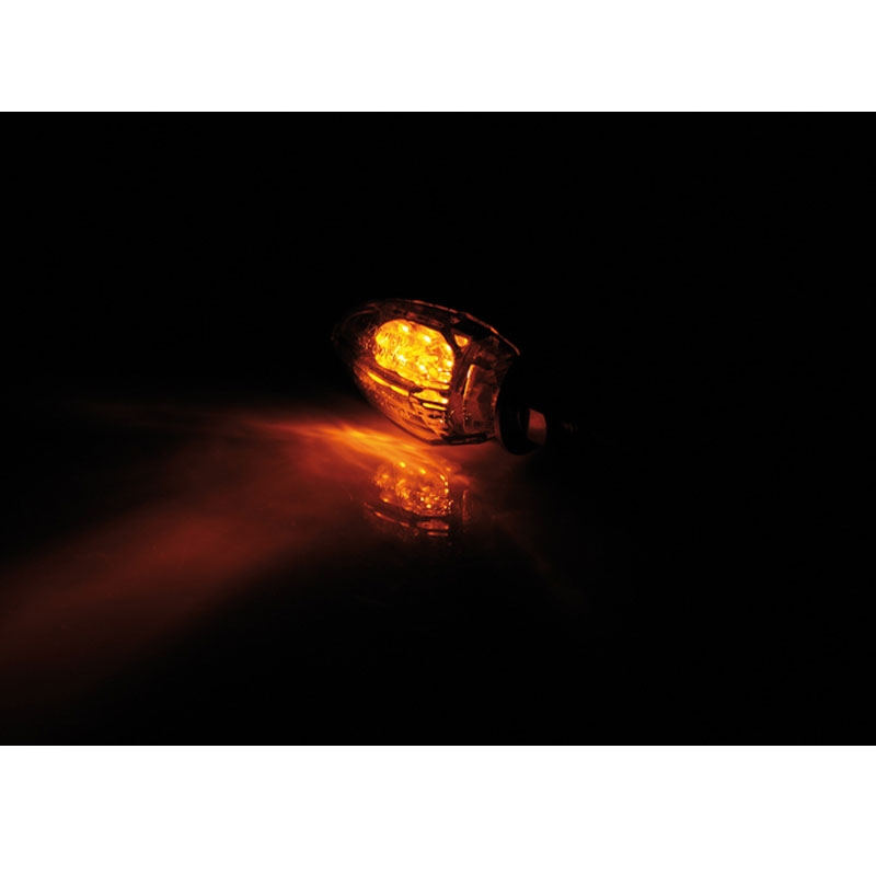 Φλας μοτοσικλέτας Highsider Smart Drop LED σε μαύρο χρώμα
