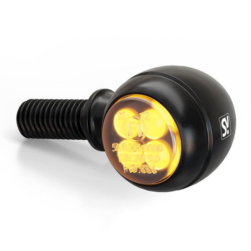 Φλας μοτοσικλέτας Highsider Smart Circula-S LED 2 σε 1 μαύρο