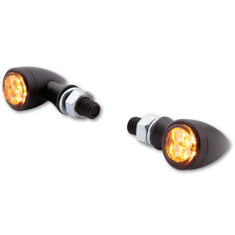 Φλας μοτοσικλέτας Highsider Smart Sixteen Bullet LED σε γκρι χρώμα
