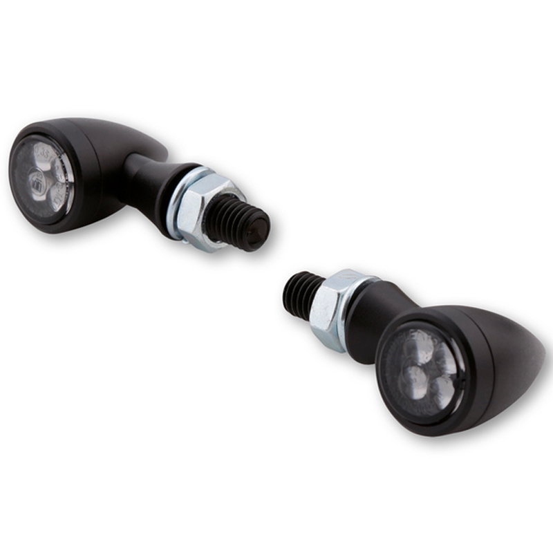 Φλας μοτοσικλέτας Highsider Smart Sixteen Bullet LED σε γκρι χρώμα