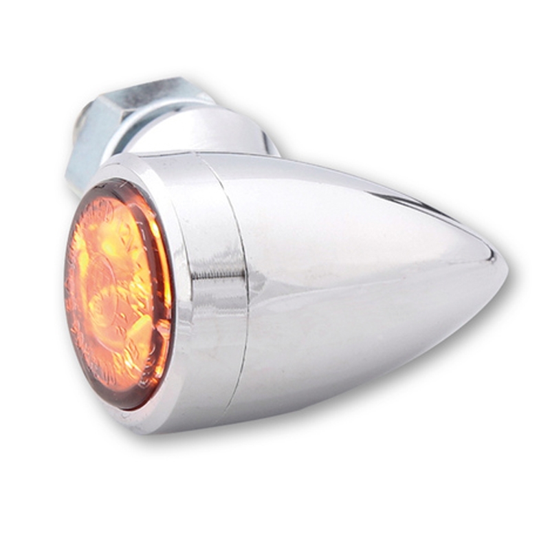 Φλας μοτοσικλέτας Highsider Smart Sixteen Bullet LED χρωμιωμένο