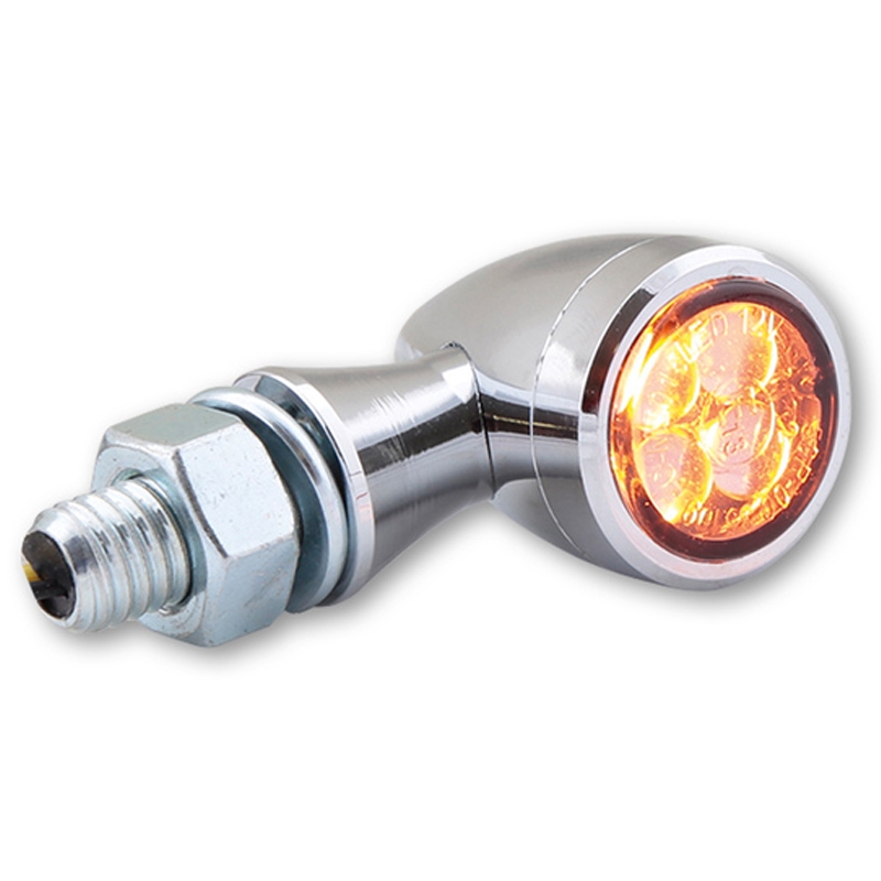 Φλας μοτοσικλέτας Highsider Smart Sixteen Bullet LED χρωμιωμένο