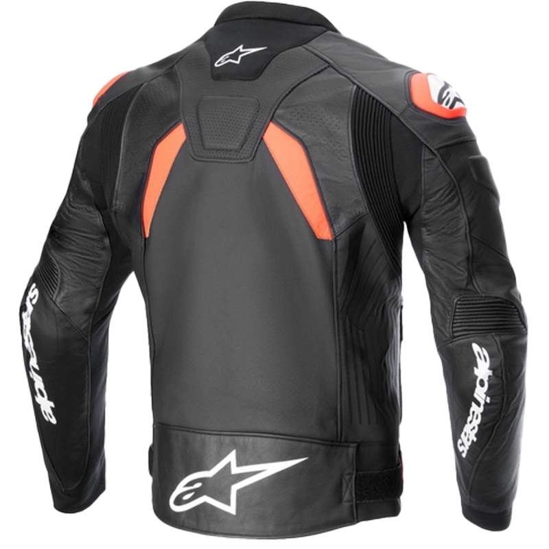 Alpinestars GP plus R 4 Airflow Black-Fluo Red-White Δερμάτινο μπουφάν μοτοσικλέτας