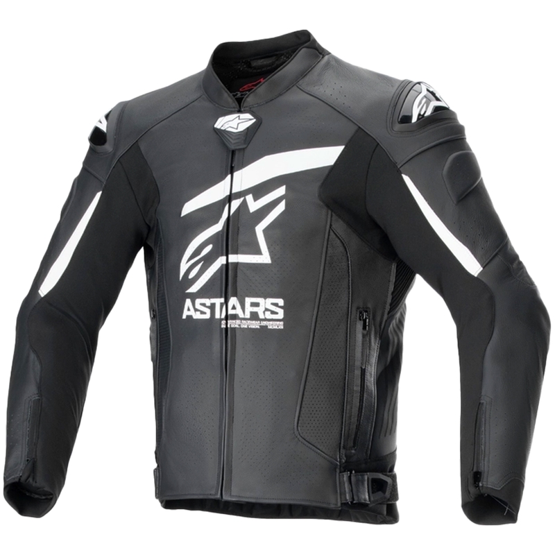 Alpinestars GP plus R 4 Airflow μαύρο και λευκό δερμάτινο μπουφάν μοτοσικλέτας