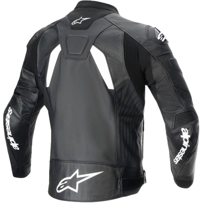 Alpinestars GP plus R 4 Airflow μαύρο και λευκό δερμάτινο μπουφάν μοτοσικλέτας