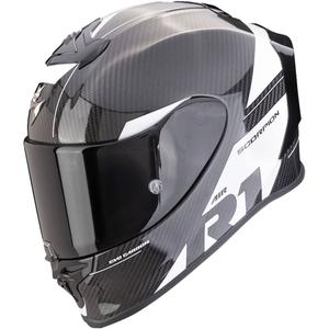 Ενσωματωμένο κράνος Scorpion EXO-R1 EVO Carbon Air Rally μαύρο και λευκό