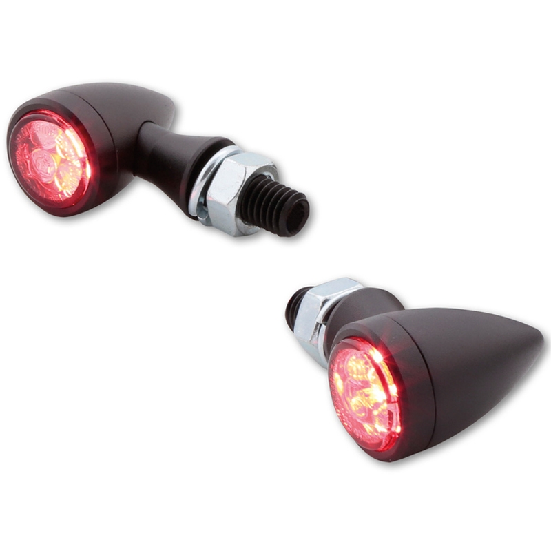 Φλας μοτοσικλέτας Highsider Smart Sixteen Bullet LED 3 σε 1 σε γκρι χρώμα