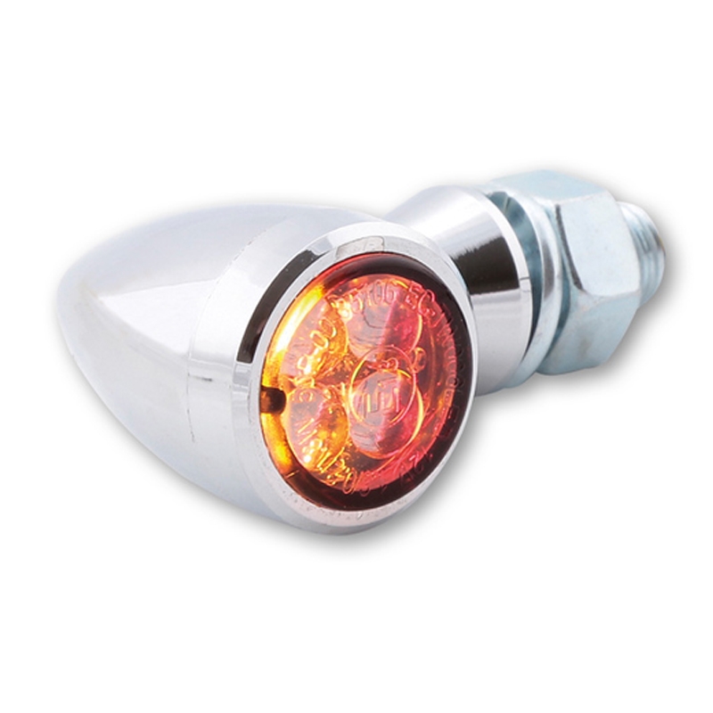 Φλας μοτοσικλέτας Highsider Smart Sixteen Bullet LED 3 σε 1 χρώμιο