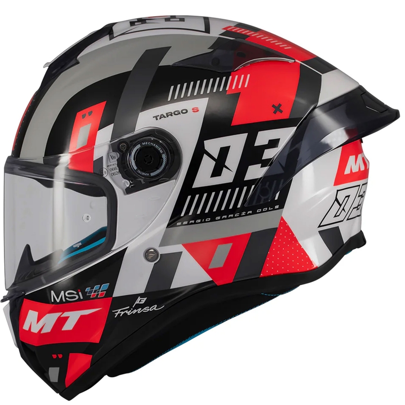 Κράνος μοτοσικλέτας full-face MT Targo S SERGIO GARCIA μαύρο-γκρι-κόκκινο
