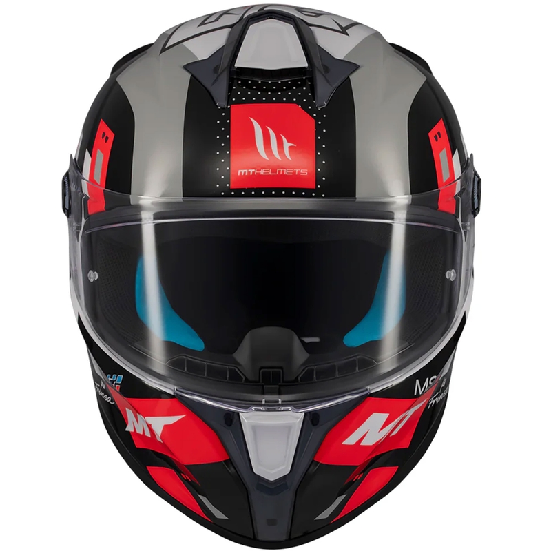 Κράνος μοτοσικλέτας full-face MT Targo S SERGIO GARCIA μαύρο-γκρι-κόκκινο