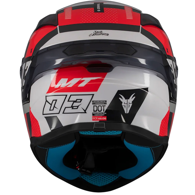Κράνος μοτοσικλέτας full-face MT Targo S SERGIO GARCIA μαύρο-γκρι-κόκκινο