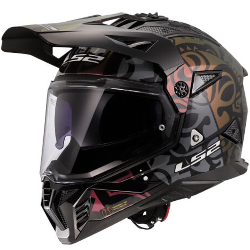Κράνος μοτοσικλέτας Enduro LS2 MX702 Pioneer II Rangi μαύρο