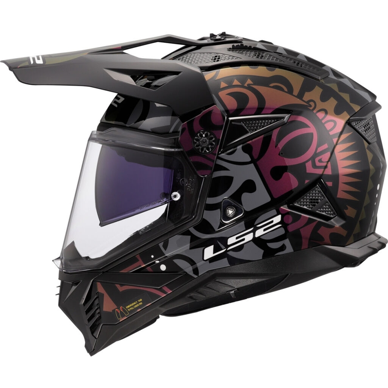 Κράνος μοτοσικλέτας Enduro LS2 MX702 Pioneer II Rangi μαύρο