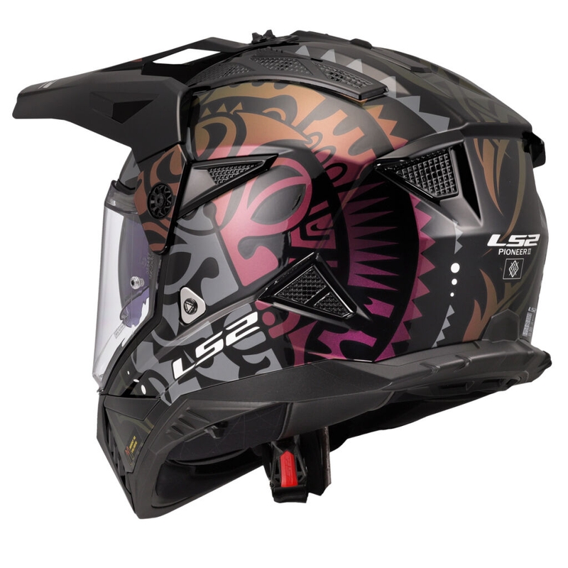 Κράνος μοτοσικλέτας Enduro LS2 MX702 Pioneer II Rangi μαύρο