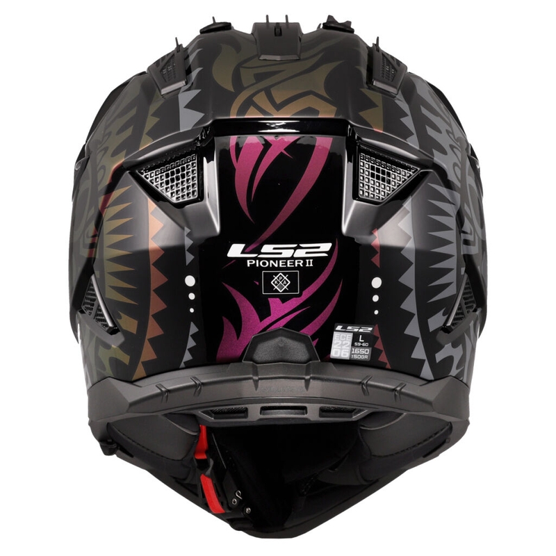Κράνος μοτοσικλέτας Enduro LS2 MX702 Pioneer II Rangi μαύρο